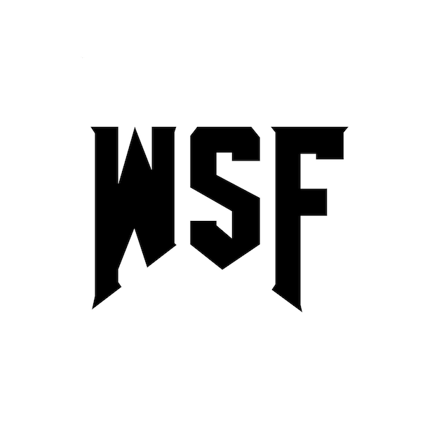 WSF letter logo ontwerp voor technologiebedrijf WSF logo ontwerp zwarte en witte kleurencombinatie WSF logo WSF vector WSF ontwerp WSF icoon WSF alfabet WSF typografie logo ontwerp