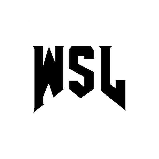 WSL letter logo ontwerp voor technologiebedrijf WSL logo ontwerp zwarte en witte kleurencombinatie WSL logo WSL vector WSL ontwerp WSL icoon WSL alfabet WSL typografie logo ontwerp