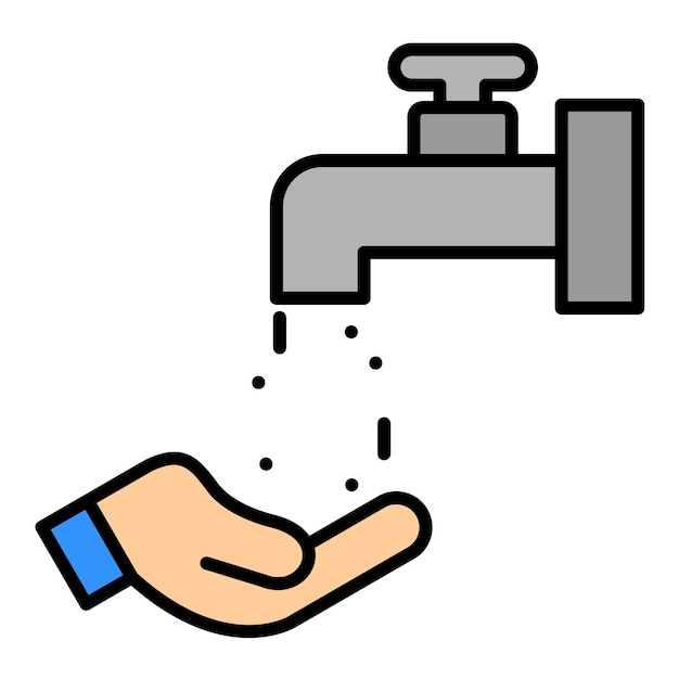 Wudu Flat Illustration