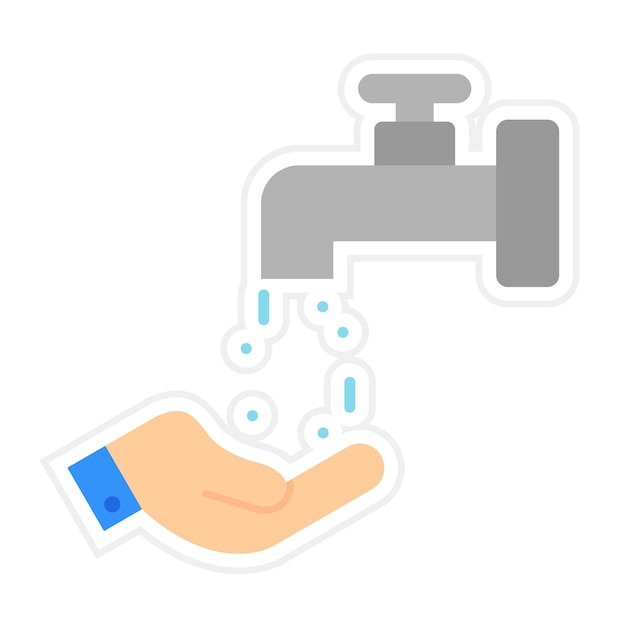 Wudu vector icon can be used for ramadan iconset