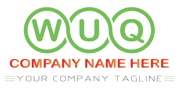 Vector wuq brief logo ontwerp