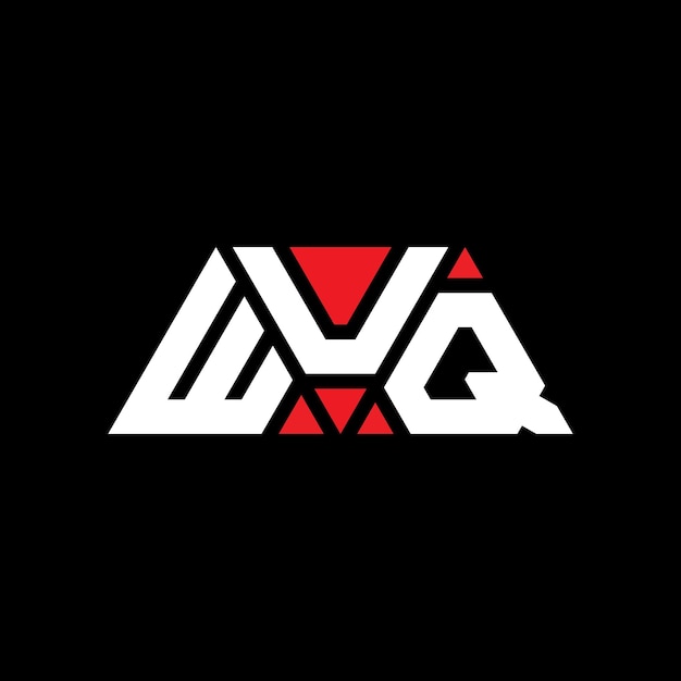 WUQ トライアングル・レター・ロゴ デザイン モノグラム WUQ 三角ベクトル・ロゴ テンプレート 赤色 WUQ三角ロゴ シンプル エレガントで豪華なロゴ WUQ