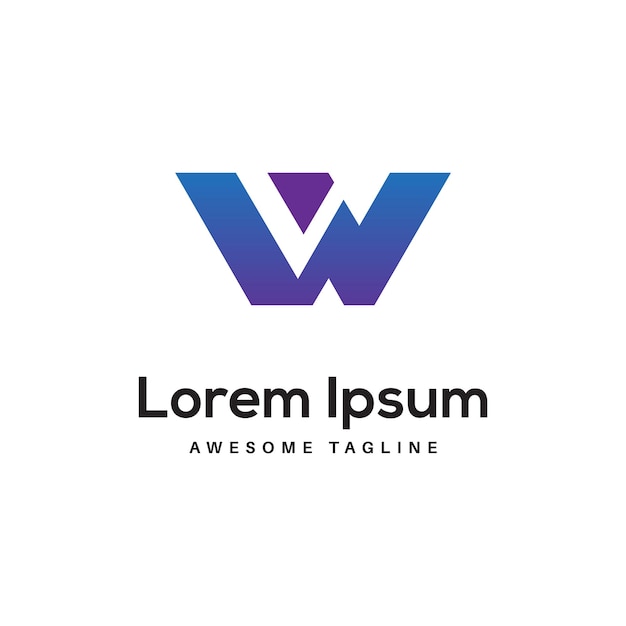 WV 文字ロゴ デザインの無料アイコン by Rahim Stock Designer