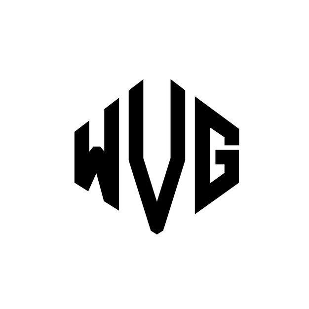 벡터 다각형 모양의 wvg 글자 로고 디자인 wvg 다각형 및 큐브 모양의 로고 설계 wvg 육각형 터 로고 템플릿 색과 검은색 wvg 모노그램 비즈니스 및 부동산 로고
