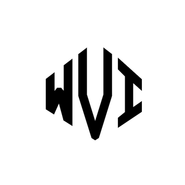 Вектор Дизайн логотипа wvi с буквами в форме многоугольника wvi многоуголя и куба дизайн логотипа векторный логотип wvi шестиуголя белые и черные цвета wvi монограмма бизнес и логотип недвижимости