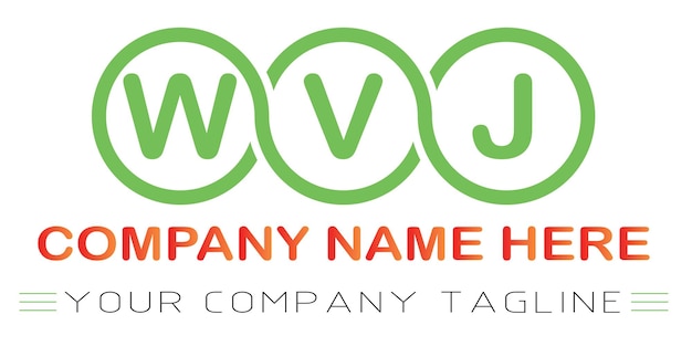 Vector wvj brief logo ontwerp