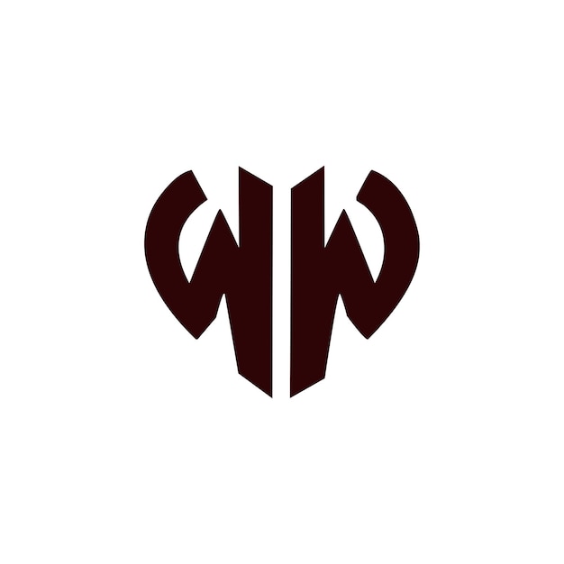 Vector ww monogram logo design