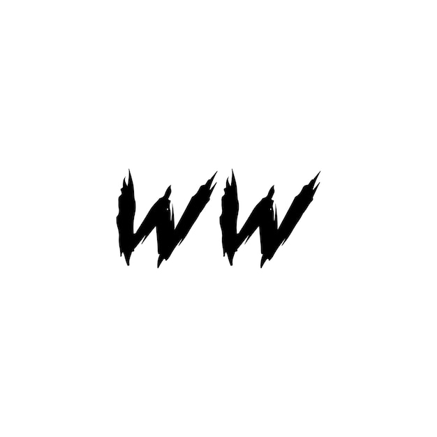 WW monogram logo ontwerp letter tekst naam symbool monochrome logotype alfabet karakter eenvoudig logo