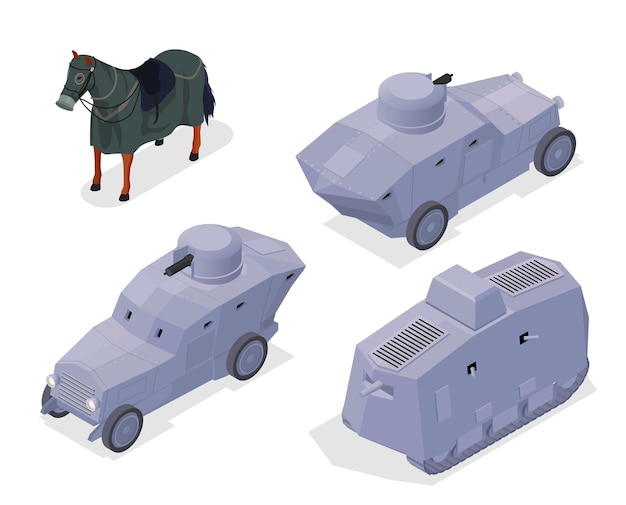 WWI Military Vehicles Set