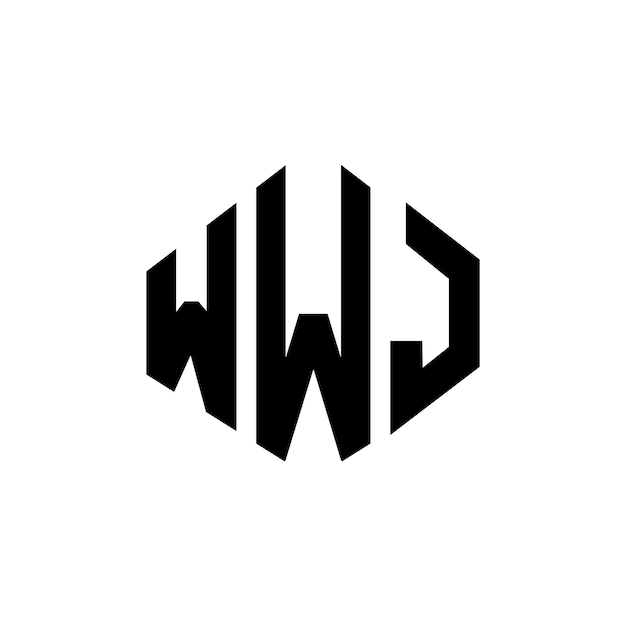 다각형 모양의 Wwj 글자 로고 디자인 Wwj 다각형 및 큐브 모양의 Logo 디자인 Wwj 육각형 터 로고 템플릿 색과 검은색 Wwj 모노그램 비즈니스 및 부동산 로고