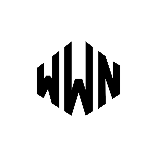 벡터 다각형 모양의 wwn 글자 로고 디자인 wwn 다각형 및 큐브 모양의 logo 디자인 wwn 육각형 터 로고 템플릿 색과 검은색 wwn 모노그램 비즈니스 및 부동산 로고