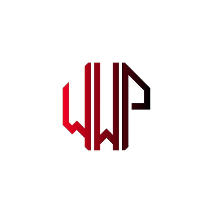 Vector wwp 크리에이티브 레터 초기 모던 미니멀리스트 타임리스 네거티브 스페이스 모노그램 기호 로고 디자인