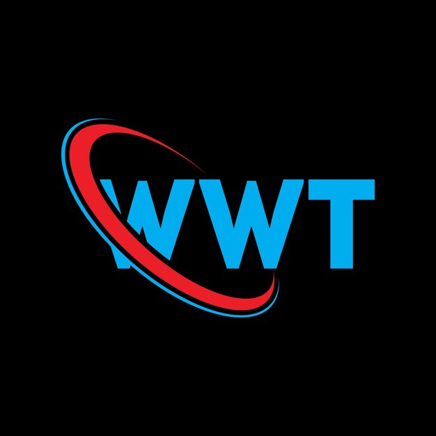 WWT ロゴ WWT 文字 WWT 字母 ロゴ デザイン WWT 頭文字 円と大文字のモノグラムでリンクされたWWT ロゴ テクノロジービジネスと不動産ブランドのためのWWT タイポグラフィー