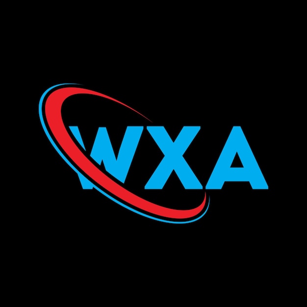 Vettore logo wxa lettera wxa letter logo design iniziali wxa logo collegato con cerchio e maiuscolo logo monogramma wxa tipografia per il business tecnologico e marchio immobiliare