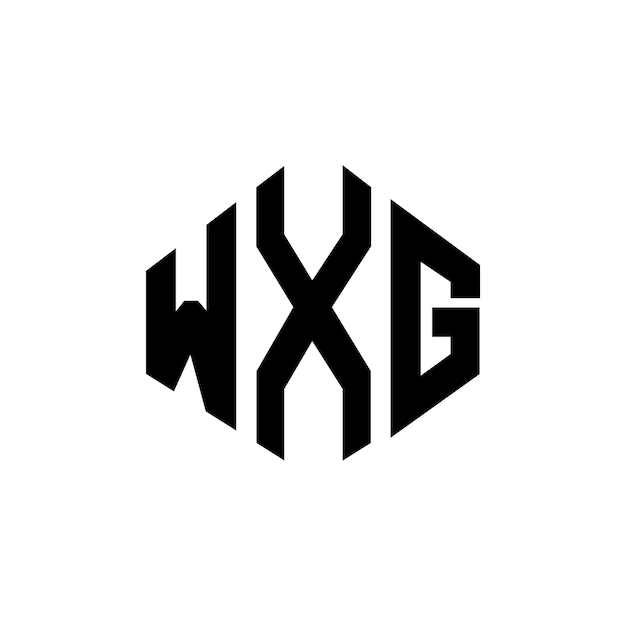 Vector wxg letter logo design with polygon shape wxg polygon and cube shape logo design wxg hexagon vector logo template white and black colors wxg monogram business and real estate logo