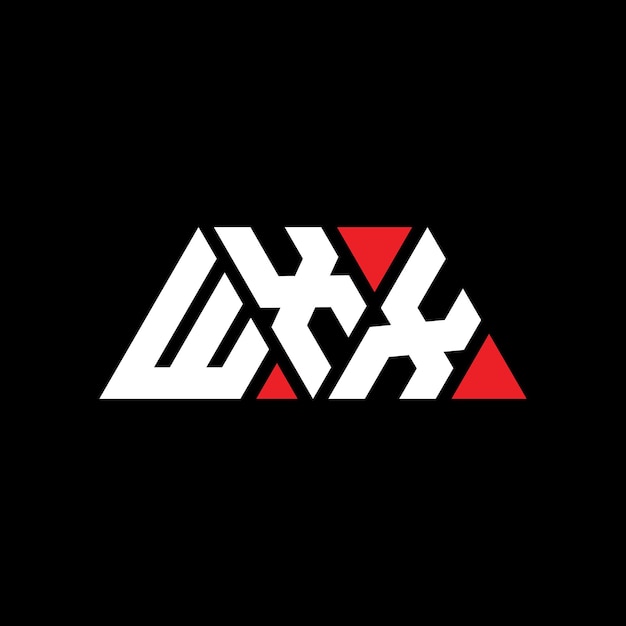 WXX driehoek letter logo ontwerp met driehoek vorm WXX drieHoek logo ontwerp monogram WXX drie hoek vector logo sjabloon met rode kleur WXX drie Hoek logo eenvoudig Elegant en luxe logo WXX