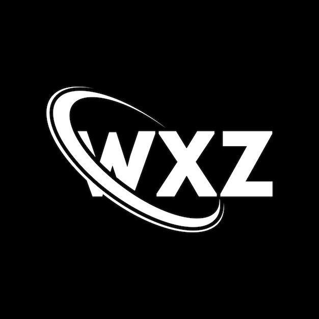 Vector wxz logo wxz brief wxz letter logo ontwerp initialen wxz logotype gekoppeld aan cirkel en hoofdletters monogram logotype wxz typografie voor technologiebedrijf en vastgoedmerk