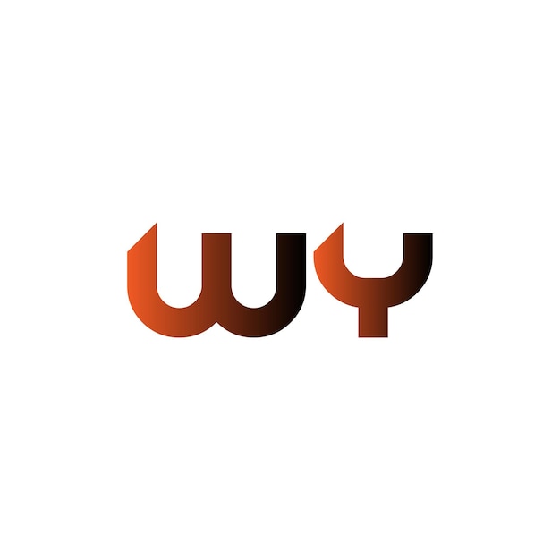 Vector wy letter logo design