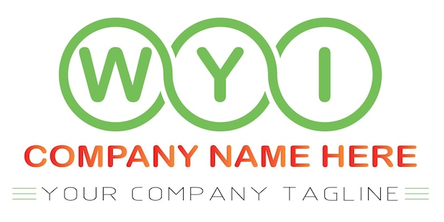 Wyi letter logo design