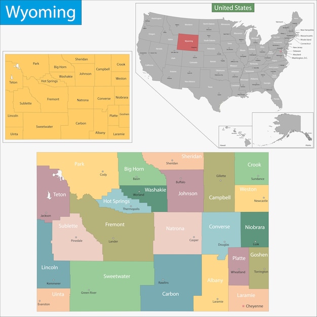 Wyoming kaart