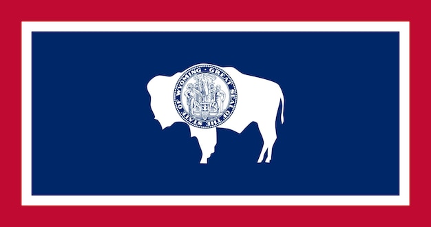 Bandiera dello stato del wyoming illustrazione vettoriale