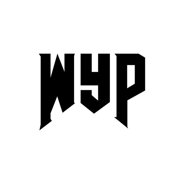 WYP letter logo ontwerp voor technologiebedrijf WYP logo ontwerp zwarte en witte kleurencombinatie WYP logo WYP vector WYP ontwerp WYP icoon WYP alfabet WYP typografie logo ontwerp