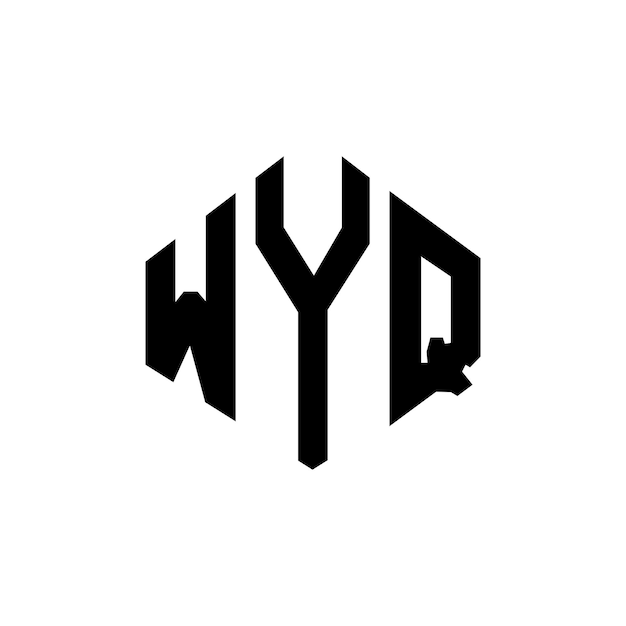 Вектор Дизайн логотипа с буквой wyq с формой многоугольника wyq многоугольный и кубический дизайн логотипа wyq шестиугольный векторный шаблон логотипа белые и черные цвета wyq монограмма бизнес и логотип недвижимости