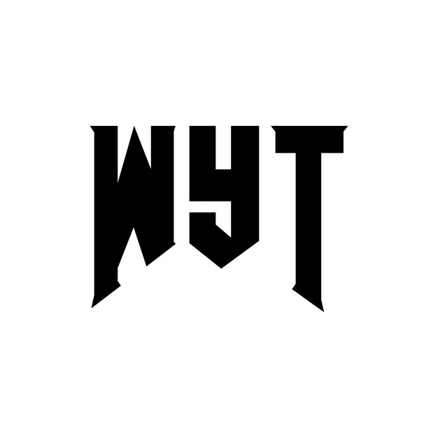 WYT letter logo ontwerp voor technologiebedrijf WYT logo ontwerp zwarte en witte kleurencombinatie WYT logo WYT vector WYT ontwerp WYT icoon WYT alfabet WYT typografie logo ontwerp