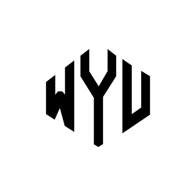 Vector wyu letter logo ontwerp met veelhoek vorm wyu veelhoek en kubus vorm logo ontwerp wyu zeshoek vector logo sjabloon witte en zwarte kleuren wyu monogram bedrijf en vastgoed logo