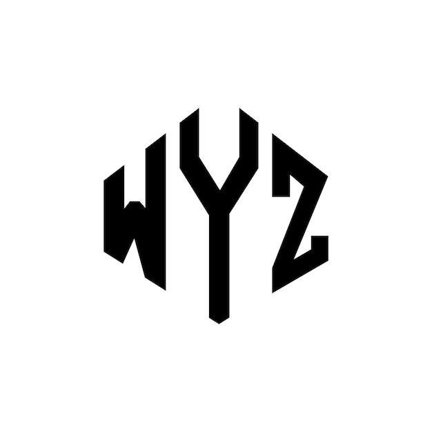 Vector wyz letter logo ontwerp met veelhoek vorm wyz veelhoek en kubus vorm logo ontwerp wyz zeshoek vector logo sjabloon witte en zwarte kleuren wyz monogram bedrijf en vastgoed logo