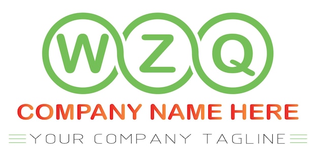 Vector wzq letter logo design