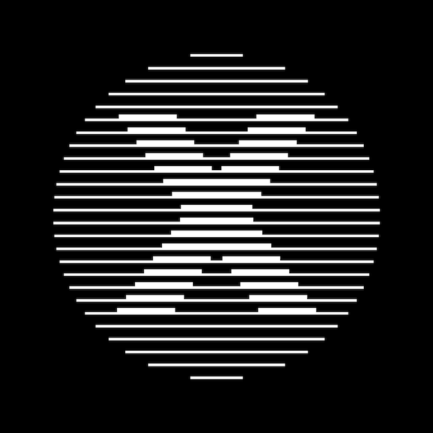 X Alphabet Letter Logo Round Circle Line Abstract Optical Illusion Stripe Halftone Symbol Icon