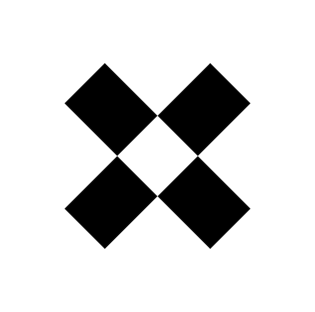 X brand name initial letter icon