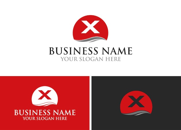 X brief Logo ontwerpsjabloon