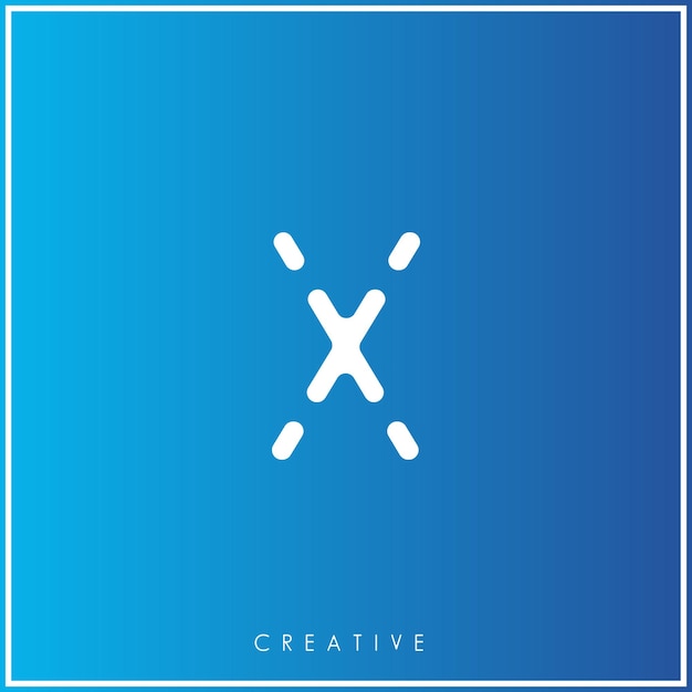 X Creative latter logo design Premium Vector letters Logo Vector Illustration logo of blue