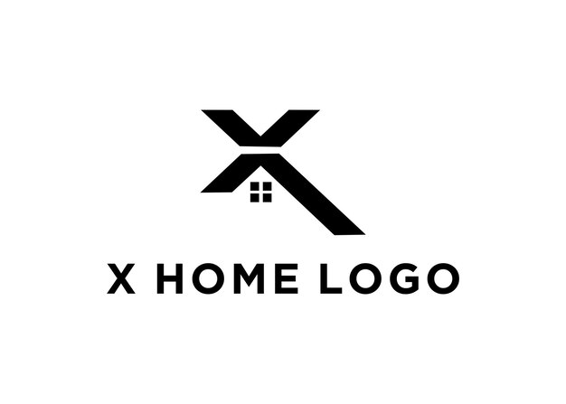 x home logo design vector illustration