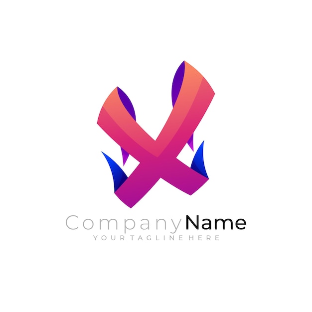 X icon template Letter X logo and modern style