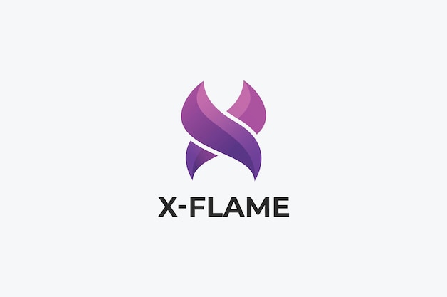 X 후자의 불꽃 최소 로고