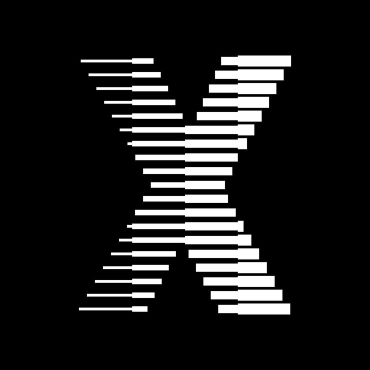 Vector x letter lines logo icon illustration