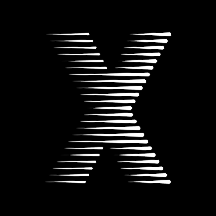 Vector x letter lines logo icon illustration