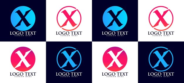 X letter logo, abstract letter x logo template