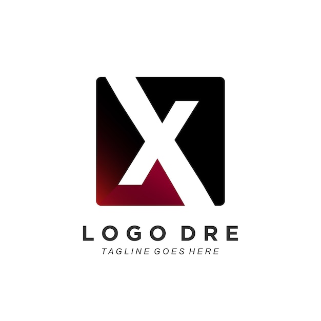 X letter logo branding business modern