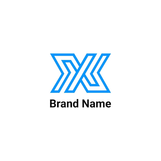 x 글자 로고 디자인 템플릿