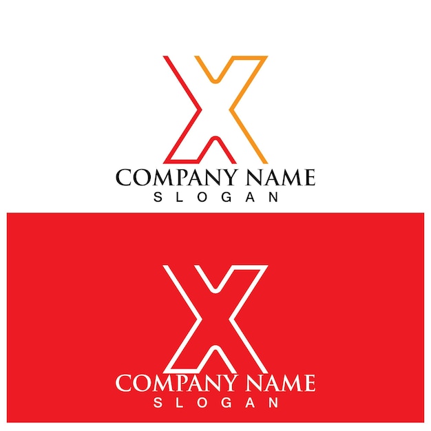 X Letter Logo sjabloon vector pictogram