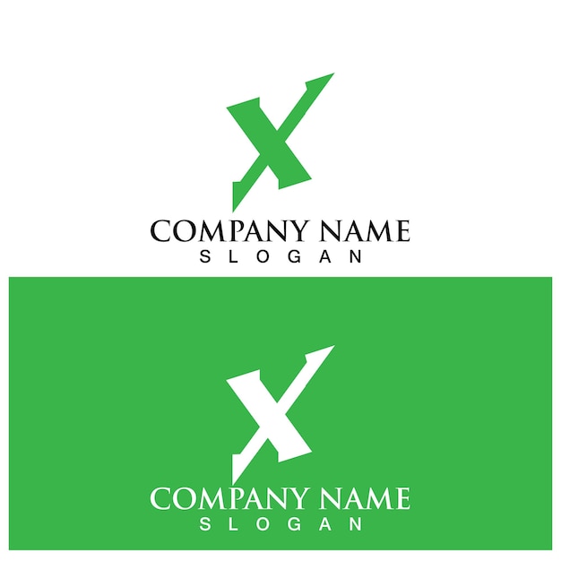 X Letter Logo sjabloon vector pictogram