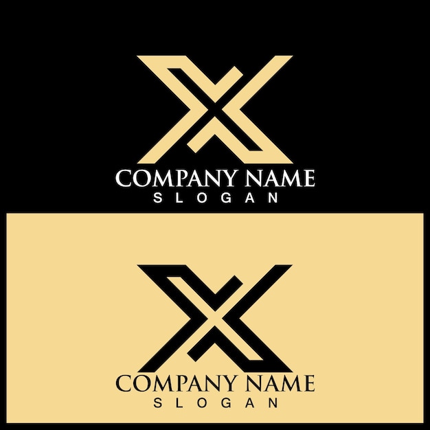 X Letter Logo sjabloon vector pictogram