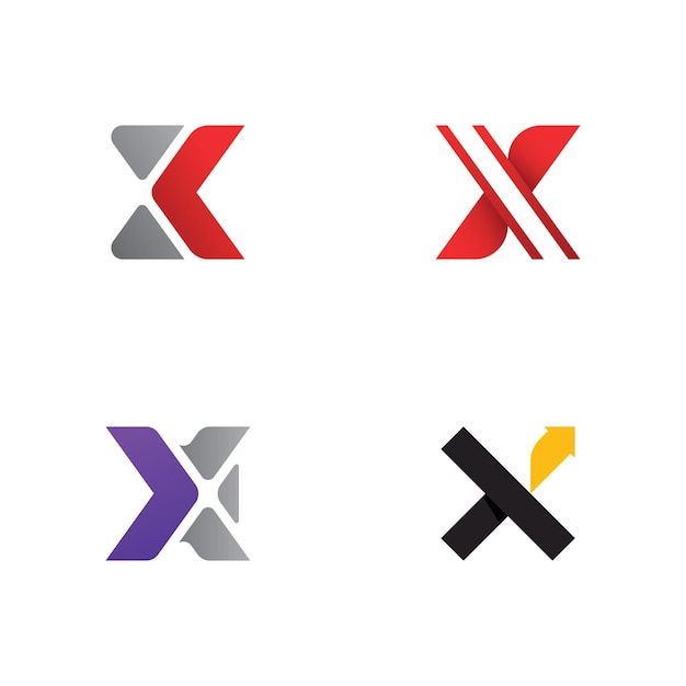 X Letter Logo Template vector design