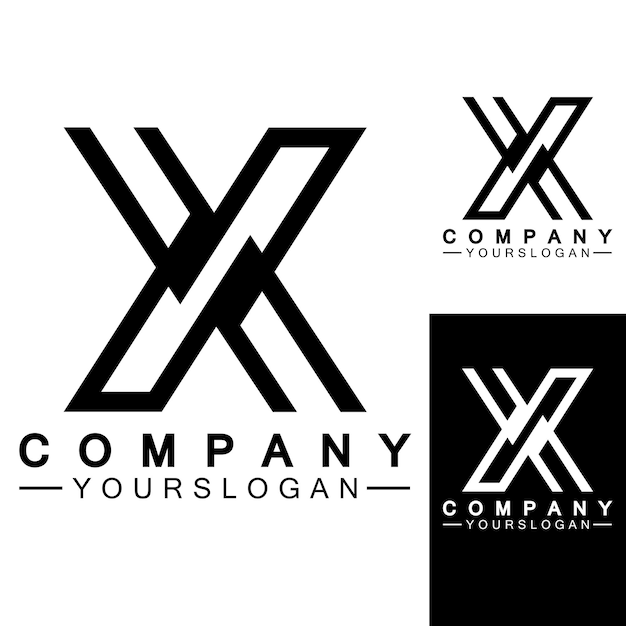 X lettera logo modello icona vettore illustrazione design