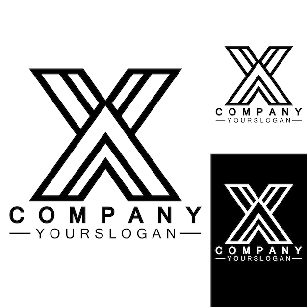 X письмо логотип шаблон вектор значок иллюстрации дизайн