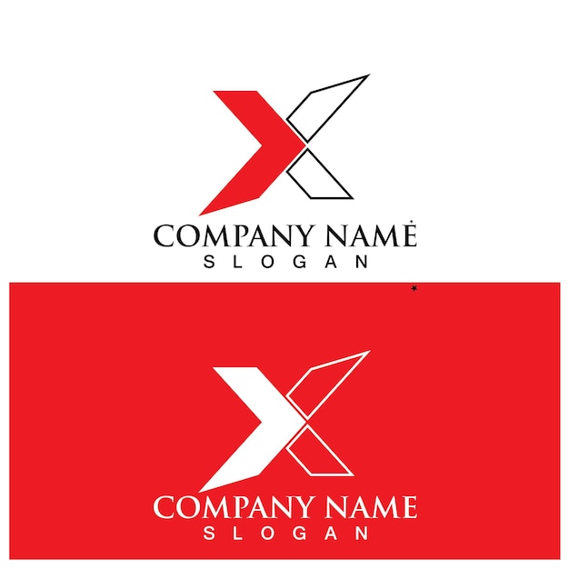 X Letter Logo Template vector icon